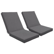 Cuscini per poltrona da giardino ¨C zephmum ¨C 2 pezzi, grigio scuro, 112x51 cm