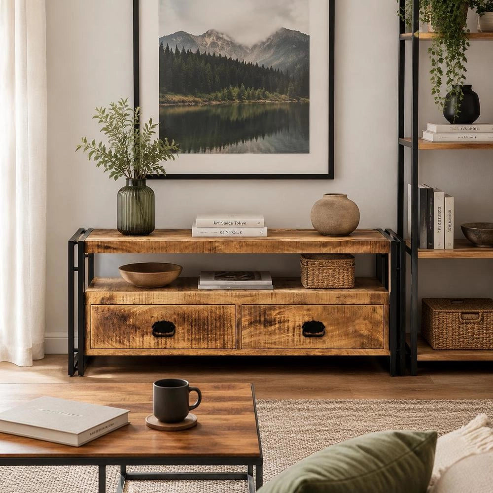 TV Cabinet 120x35x45 Cm Solid Mango Wood