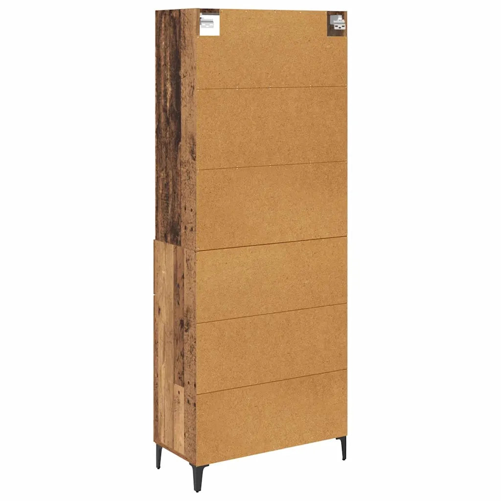 Credenza | Madia | Buffet da pranzo | Armadio da pranzo Legno vecchio 69,5 x 34 x 180 cm Legno multistrato