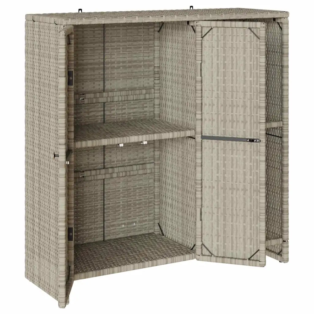 Armadio con lo scaffale Grigio chiaro 100 x 36 x 102 cm Rattan CFW3014074