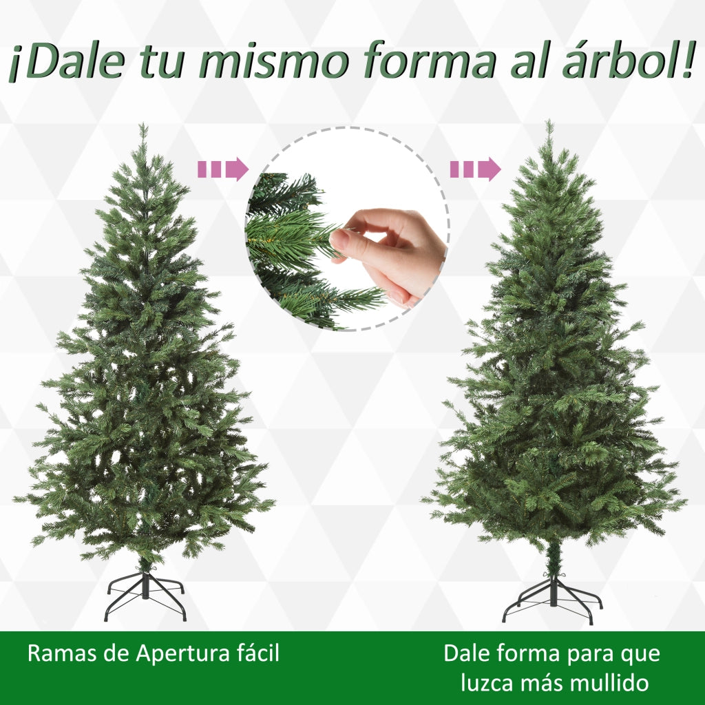 Albero di Natale Artificiale Verde ¨C zephmum ¨C ?75x150 cm con Base Plegabile