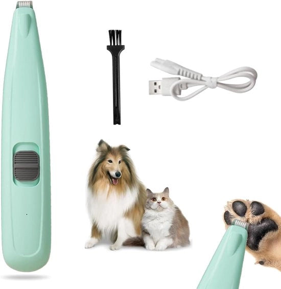 Trimmer per animali a carica USB - taglia pelo silenzioso elettrico per cani e gatti - verde