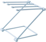 Vasca con 4 bracci opaco, ripiegabile, per asciugamani e asciugacapelli, per economizzare spazio, leggero, blu.