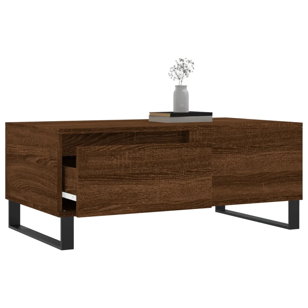 Tavolino da salotto | Tavolino da caff¨¨ | Tavolino da Soggiorno Rovere Marrone 90x50x36,5 cm in Multistrato