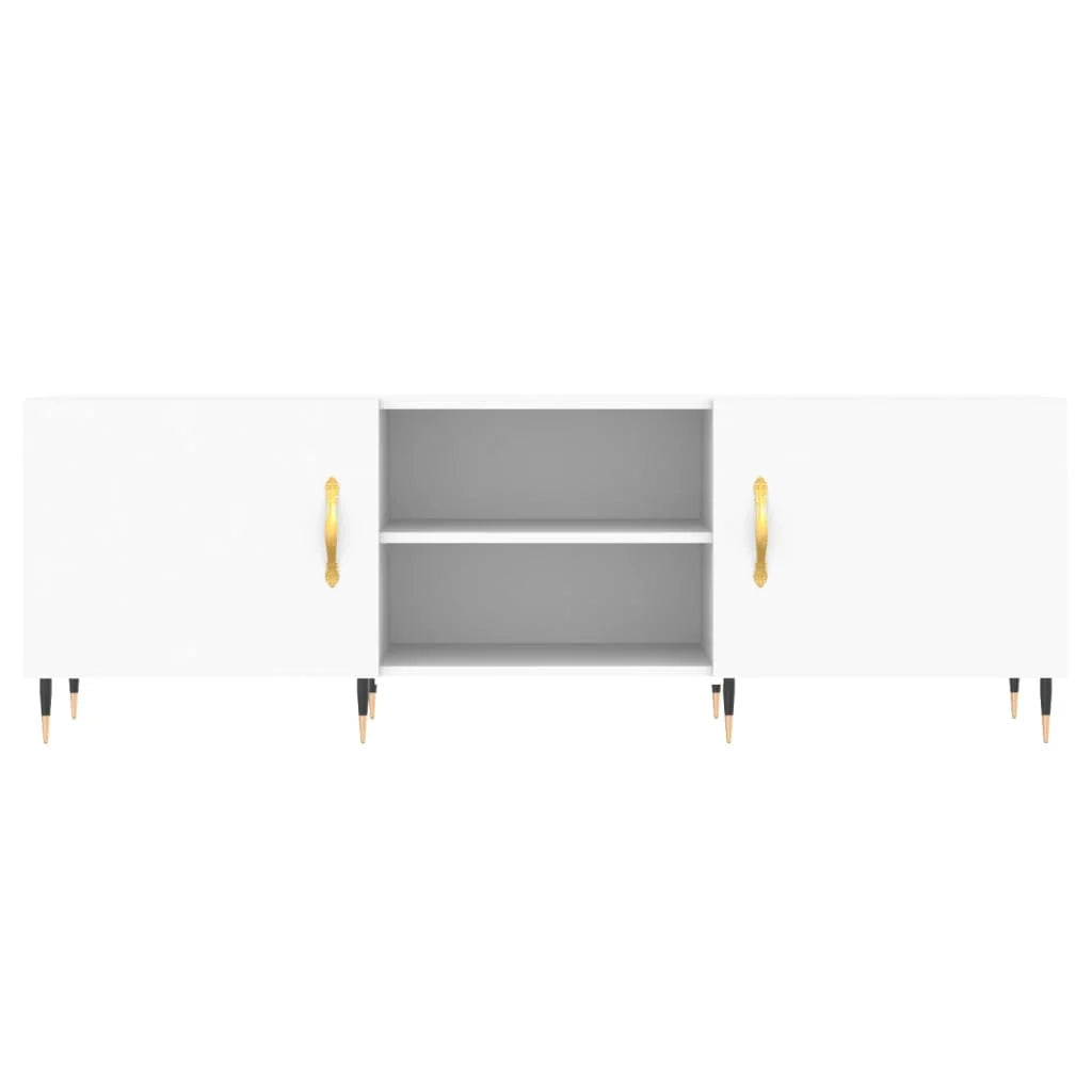 Mobile TV multimediale scaffale TV credenza mobile TV sala da pranzo soggiorno camera da letto 150 x 30 x 50 cm legno ingegnerizzato bianco 02_0025990
