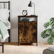 Comodino-Tavolino da notte Rovere Fumo 40x42x60 cm Legno Multistrato 819126