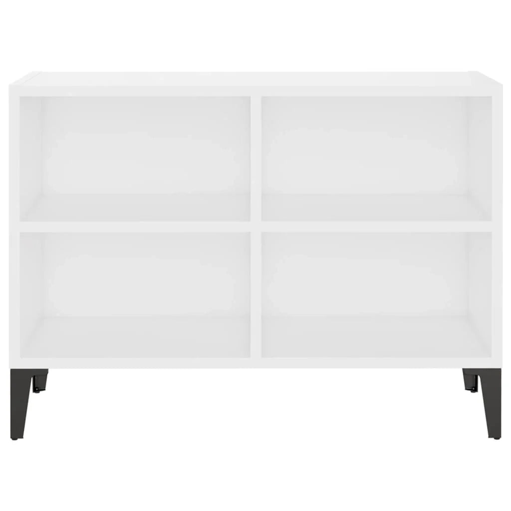 Mobile TV multimediale scaffale TV credenza mobile TV per sala da pranzo soggiorno camera da letto con gambe in metallo 69,5 x 30 x 50 cm bianco 02_0026861