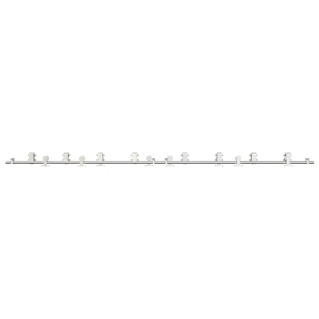 Kit Binari Porta Scorrevole 366 cm Acciaio Inossidabile Argento 3295767