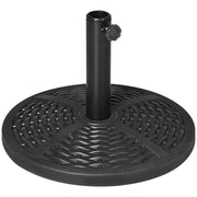 BASE PER OMBRELLONE DA GIARDINO ROTONDA EFFETTO RATTAN Ø45CM PESO DA 9.5KG NERO