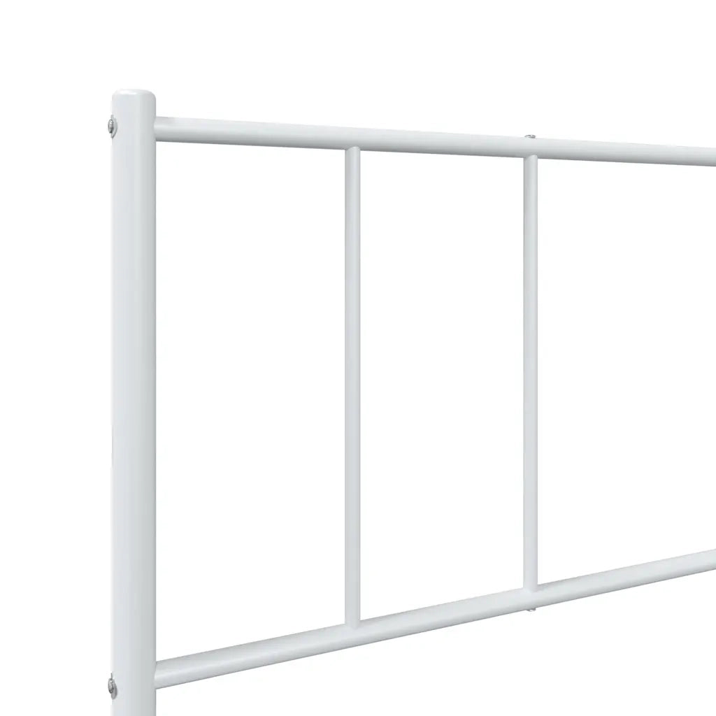 Giroletto senza Materaso con Testiera Metallo Bianco 75x190 cm 352519