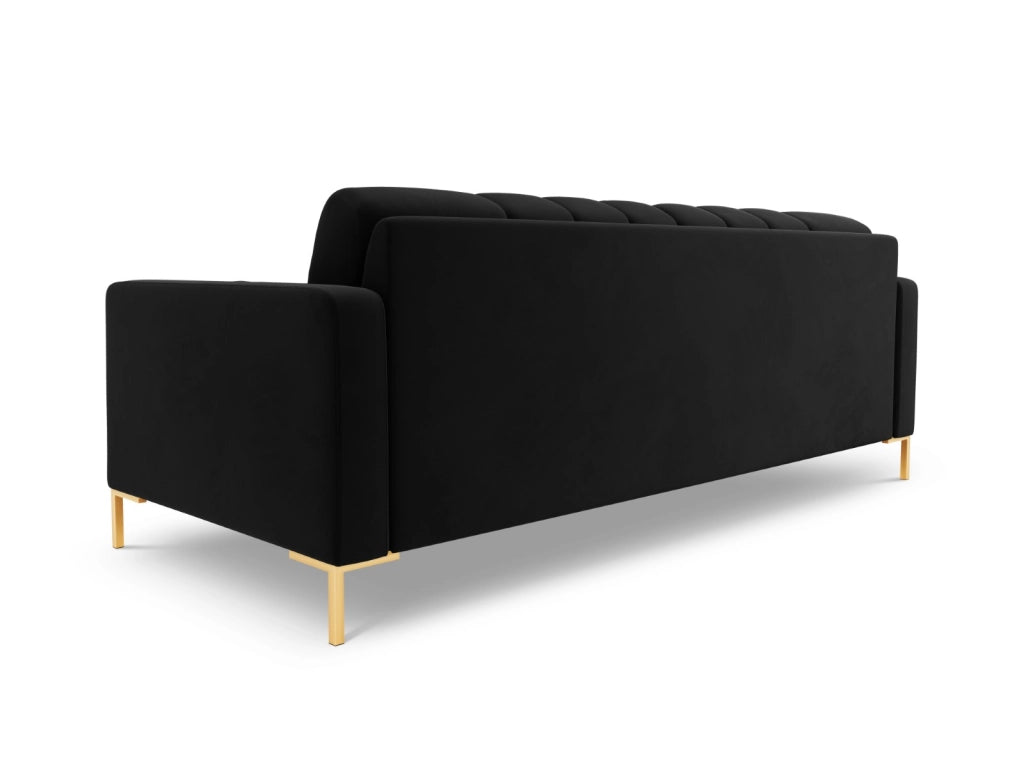 Cosmopolitan Design - Divano "Bali" 3 posti in velluto nero 