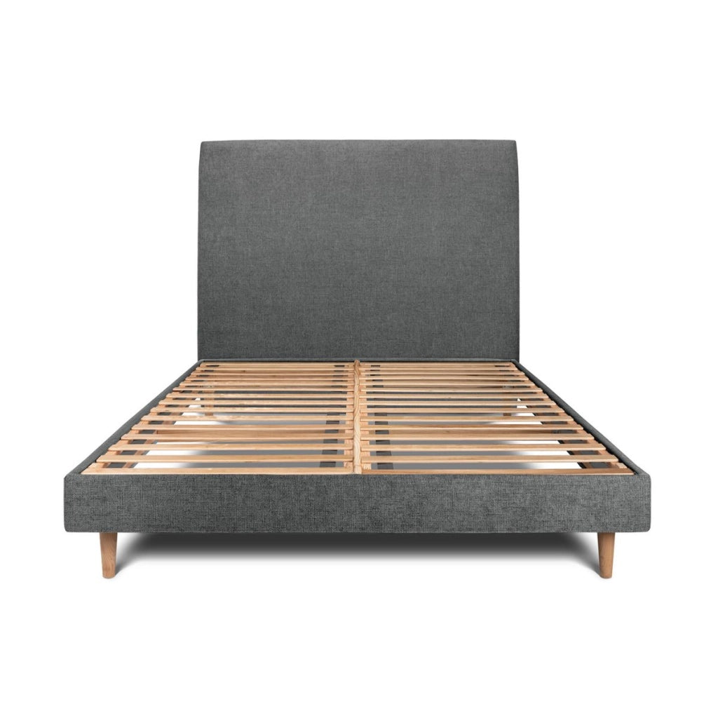 Letto 135x190 cm con testata imbottita - Tessuto Tela opaca
