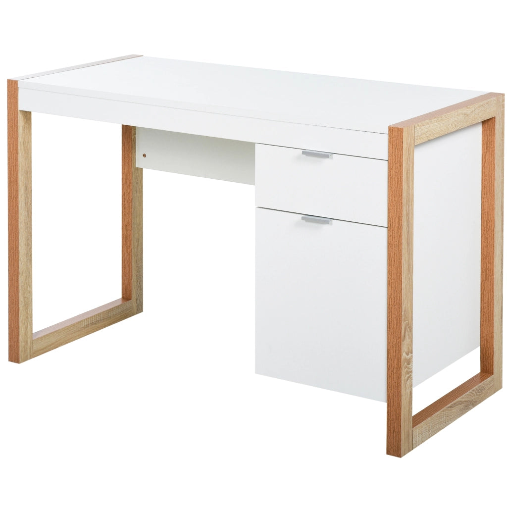 Scrivania Moderna con Cassetto ¨C Zephmum ¨C Bianco 112.5x50x75.5 cm