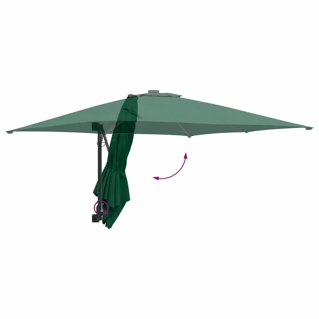 Ombrello da giardino Verde 248,5 x 247,5 x 160 cm 42003236