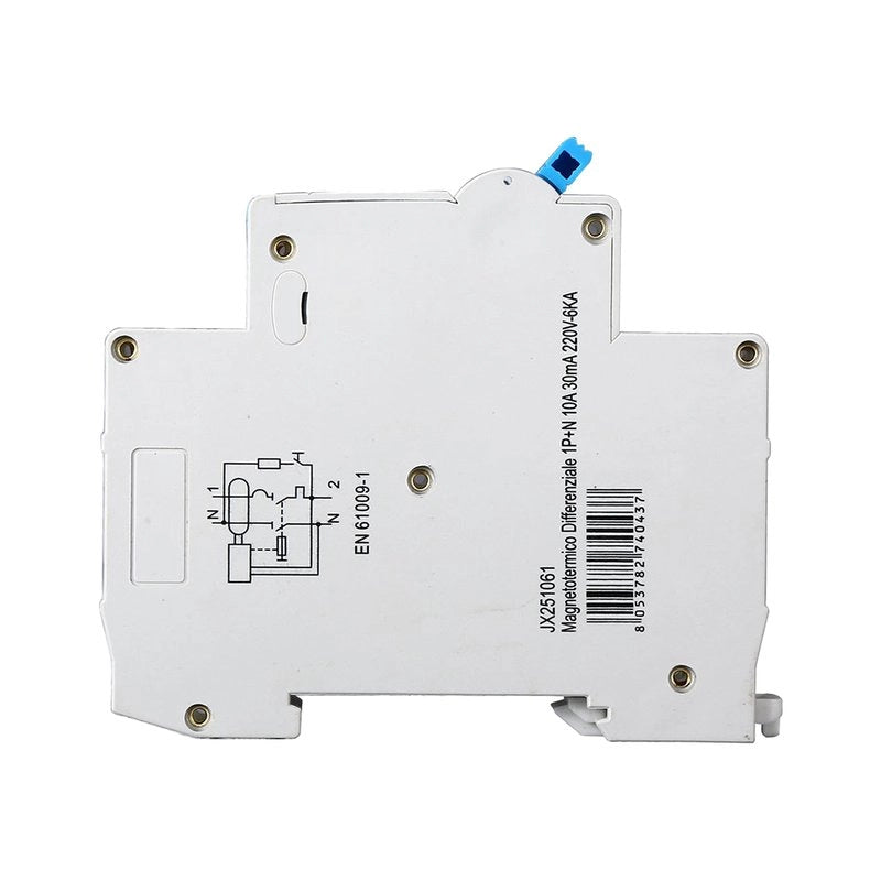 Interruttore Magnetotermico Differenziale 1P+N 10A 6KA 30mA 220V Occupa 1 Modulo DIN
