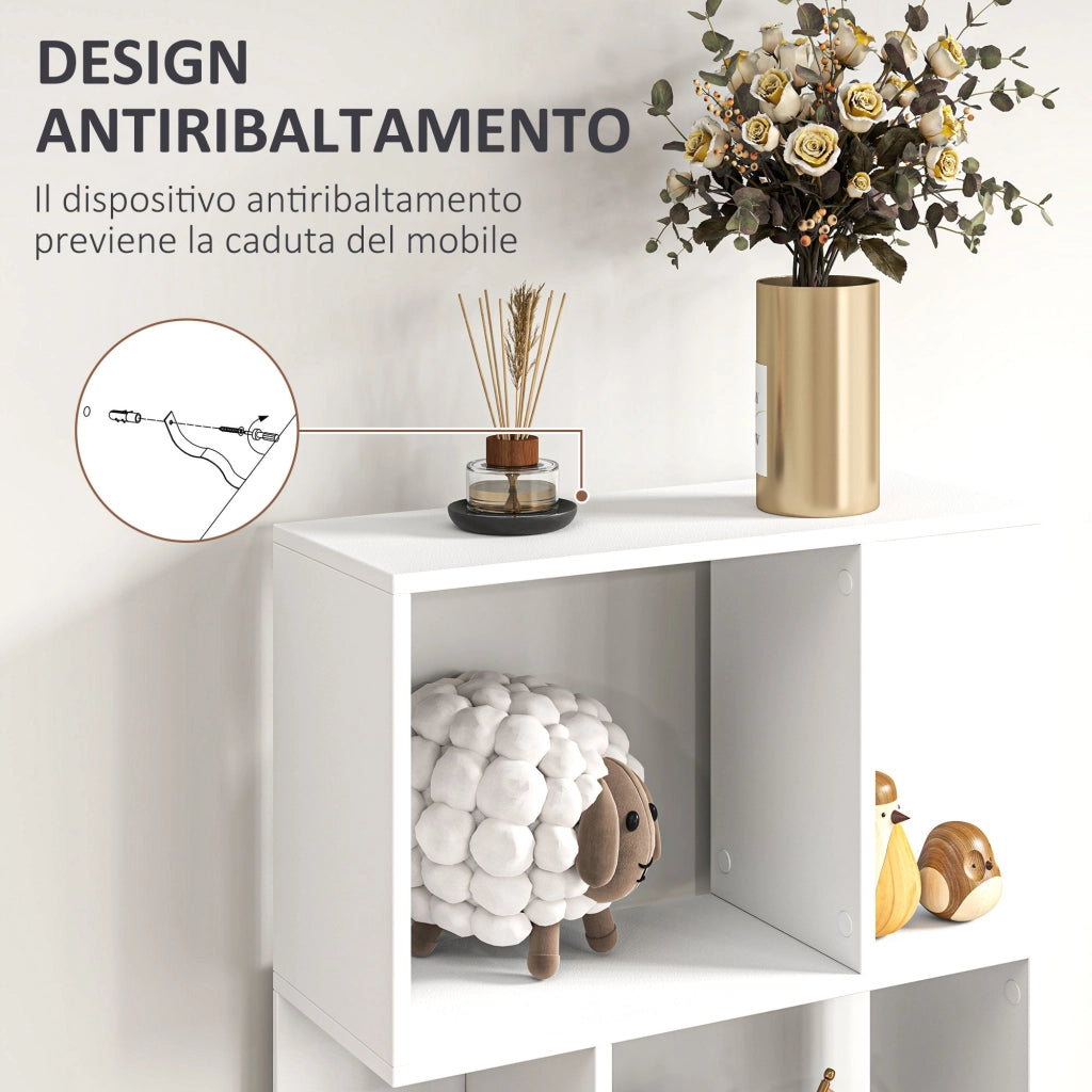 Mobile Libreria 5 Ripiani 60x24x184,5 cm Bianco