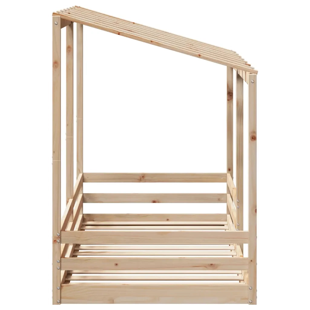 Letto per Bambini | Letto Infantile | Lettino con Tetto 80x200 cm in Legno Massello di Pino