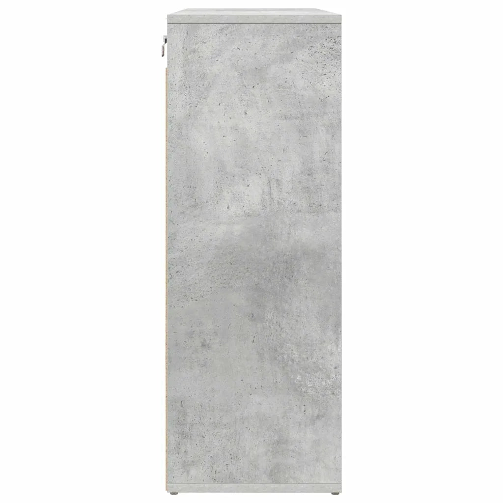 vidaXL Scarpiera Grigio cemento 77.5 x 30 x 83.5 cm Legno multistrato