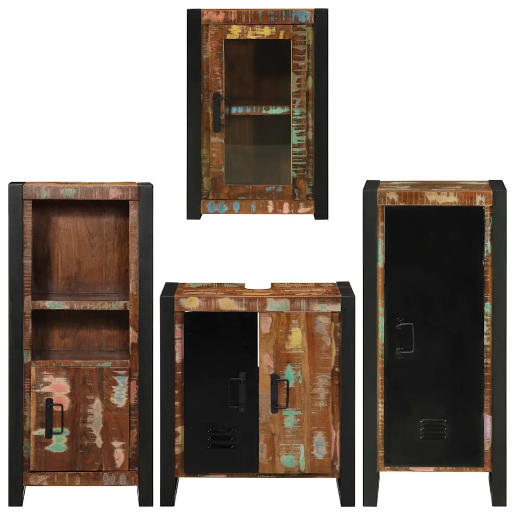 Set di mobili per il bagno 4 pcs Legno massello riciclato 3305689