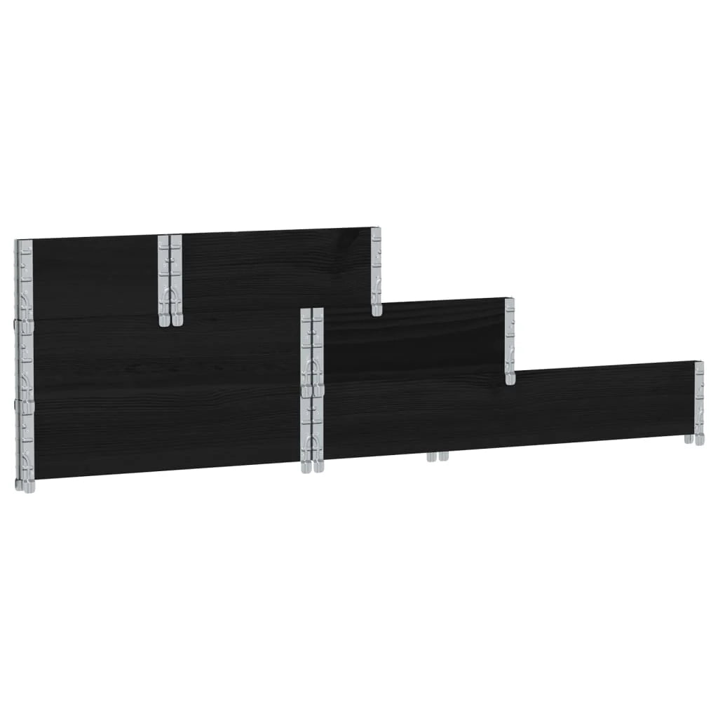 Aiuola rialzata/fioriera per piante fiori patio giardino 3 livelli 120 x 80 cm legno massello di pino nero 02_0039887