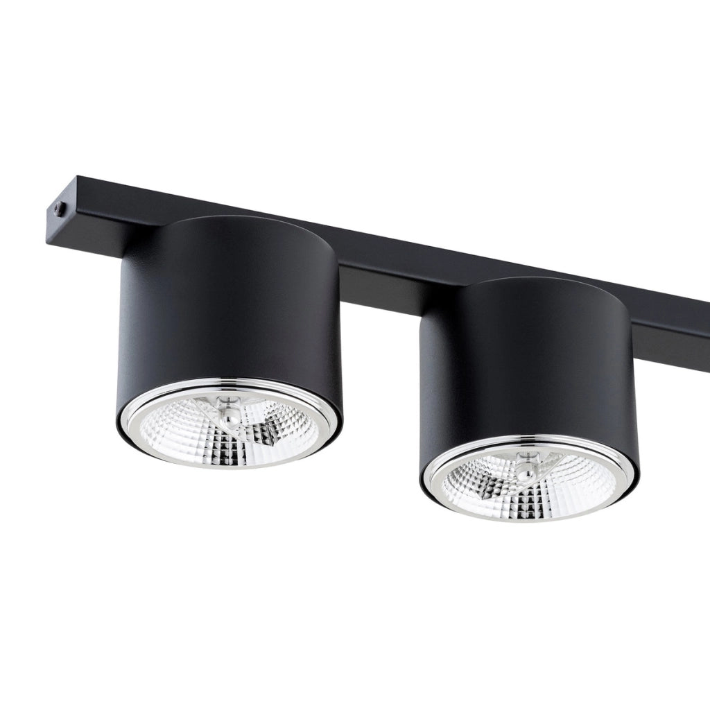 Faretto da soffitto Nano in acciaio nero