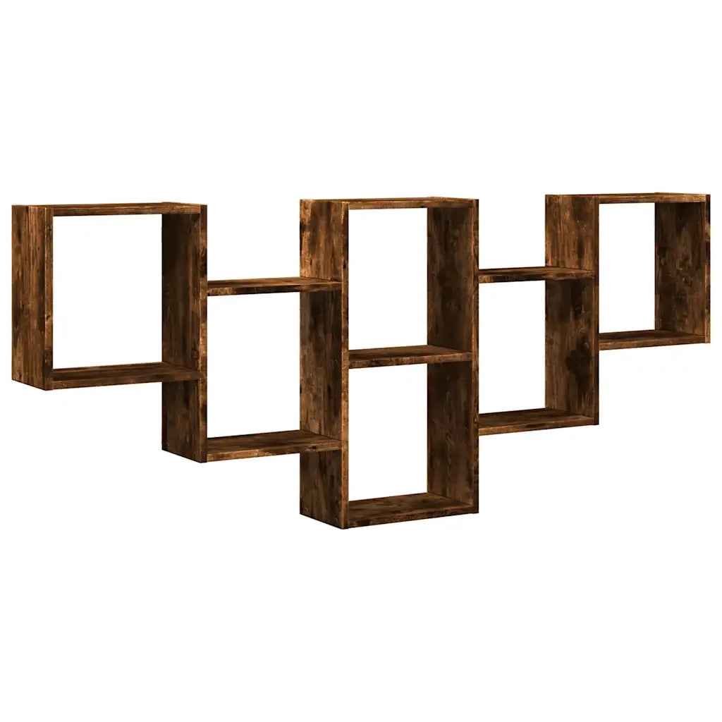 Mensola a Muro Rovere Fumo 159x18x66 cm in Truciolato
