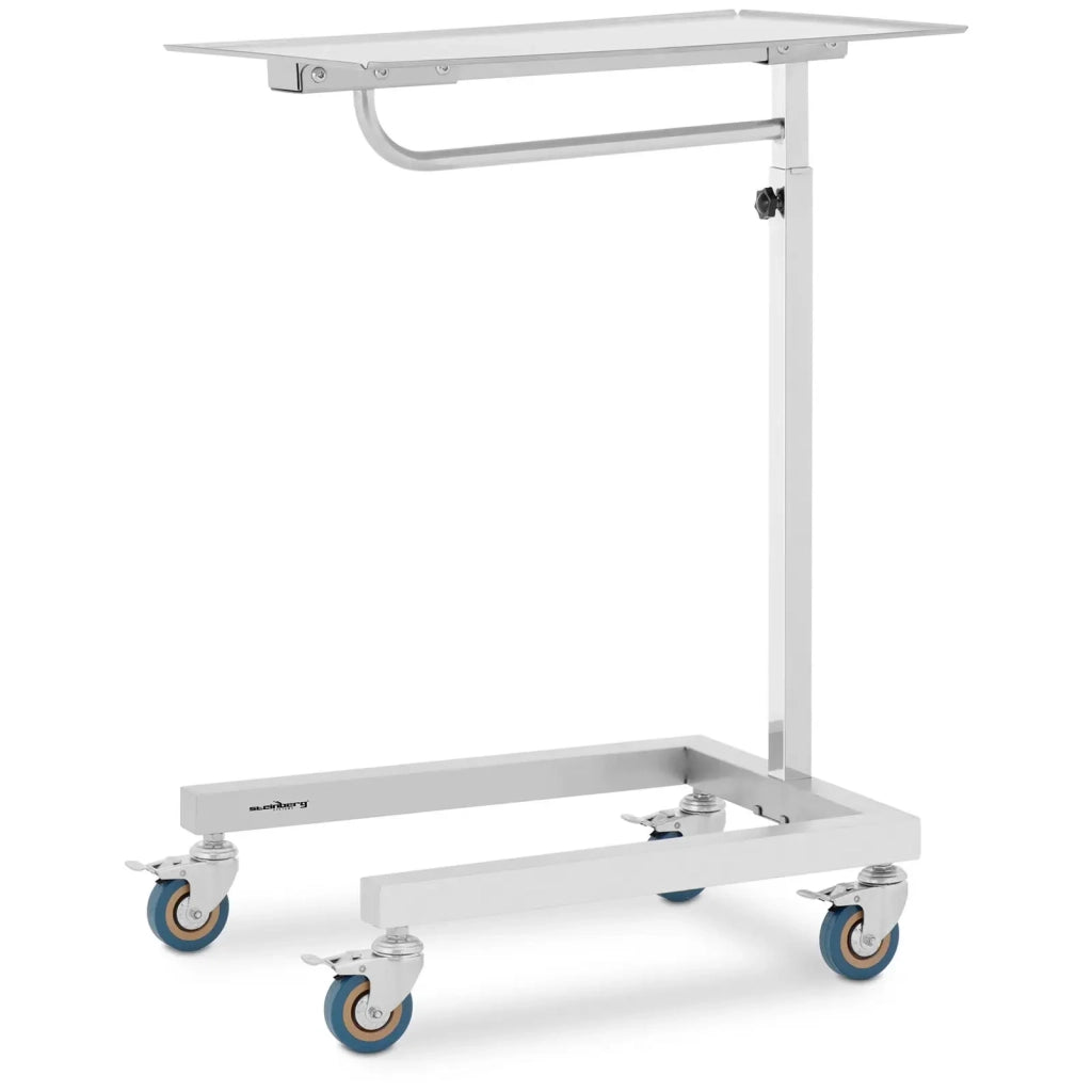 Tavolo Mayo con gamba laterale 60 x 40 cm altezza regolabile acciaio inox grigio 14_0010006