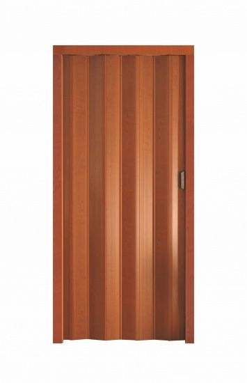 PORTA A SOFFIETTO CON MANIGLIA IN KIT LINEA EXTRA IN PVC  cm.82x210 mogano    PINTO