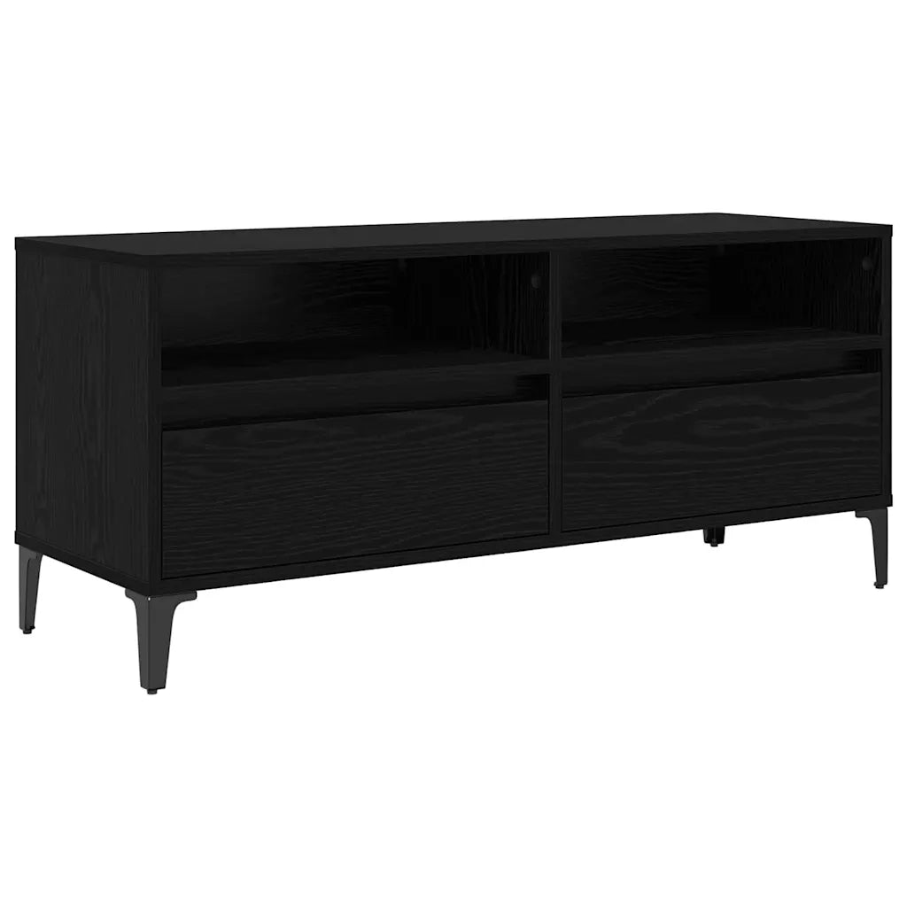 Mobile TV con cassetto-Credenza TV-Console TV Rovere Nero 100 x 34,5 x 44,5 cm 121905