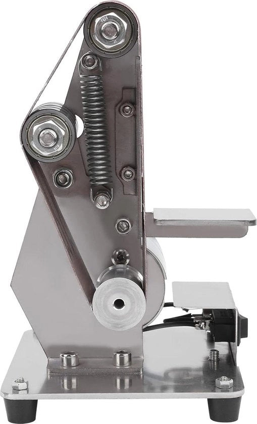Macchina a banda elettrica multifunzionale - Kit di gru per DIY - Polisso e smeriglia mini - 110V 240V - Con cavo di alimentazione a rullo e cavo di potenza - Per lavorazione del legno e lavorazione del metallo.