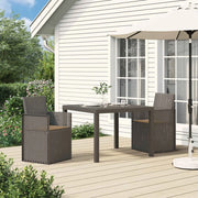 Sedie da pranzo da giardino 2 pcs Grigio chiaro e Tortora PP