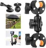 Supporto per Azione - Super Viti - Adattatore per Gopro - Testa a Sfera doppia - Albero a Bolla doppia - Supporto per Bicicletta Motocicletta Tripode