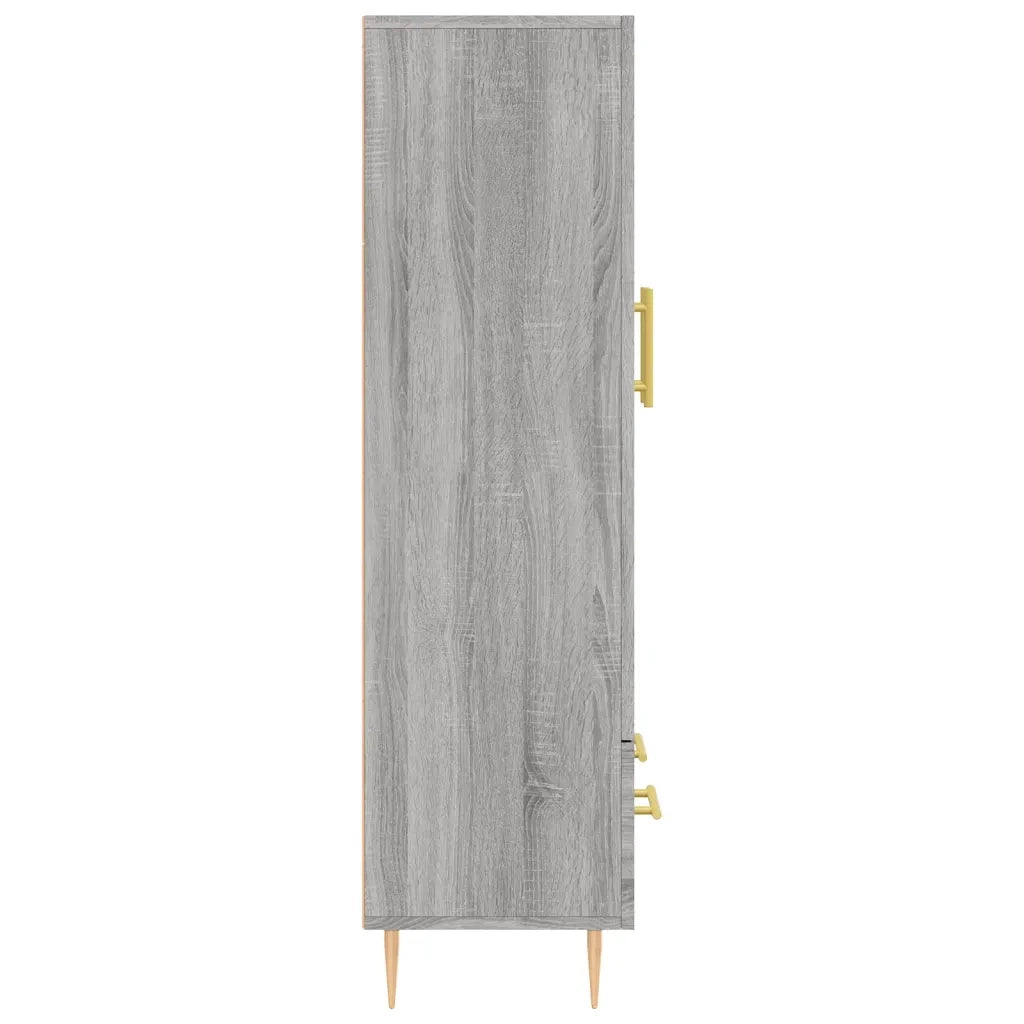 Credenza Grigio Sonoma 69,5x31x115 cm in Legno Multistrato 828226
