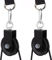 2 x catene di rotazione 90 mm con braccielli a U | Rulli di tensione | Catene di rotazione 360° per apparecchiature di fitness | Catene di rotazione per palestre e macchine di allenamento | Catene di rotazione con bielle a rulli