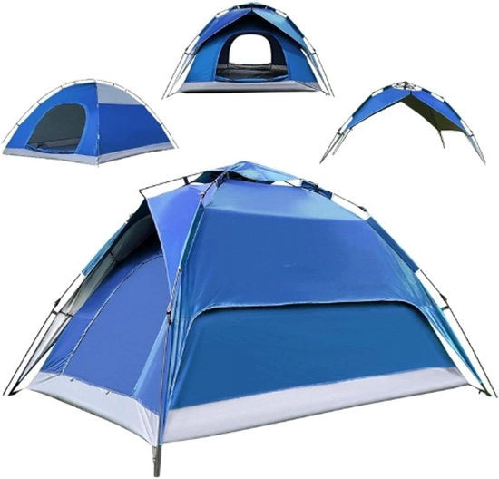 Tenda da Campeggio Automatica – 2/3/4/6 Persone Tenda da Spiaggia Impermeabile Portatile con Copertura – Tenda Anti UV e Velocissima da Montaggio per Camping, Pesca e Attività All'Aperto