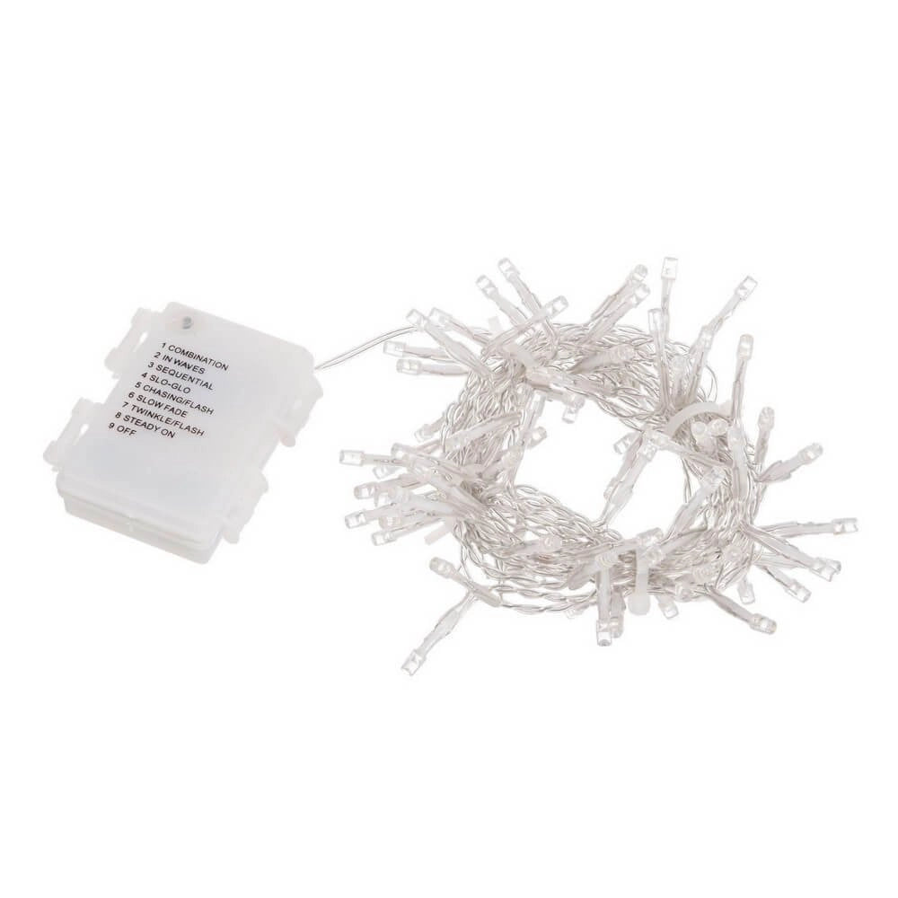 Striscia Luminosa Multicolor con 48 Lampade 5mm Filo Trasparente Bluetooth IP44 (24 Pezzi)