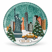 Piatto Panettone Xmas Postcard New York 29 cm Tognana