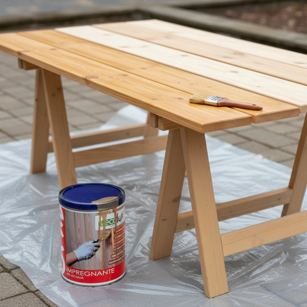 Ecolux impregnante fondo protettivo acrilico pigmentato larice per legno *** formato 0,750 lt, confezione 1