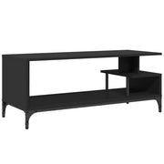 Mobile TV multimediale mensola per TV credenza per TV sala da pranzo soggiorno camera da letto legno ingegnerizzato e acciaio verniciato a polvere nero 02_0026960