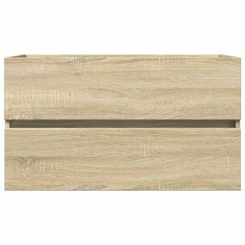Elegante mobiletto da bagno a parete 80 x 38,5 x 45 cm realizzato in legno composito di rovere Sonoma 02_0049701