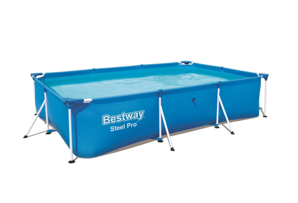 Bestway 56404 Steel Pro Piscina Fuori Terra Rettangolare 300x201x66 cm TriTech 3300 L colore Blu