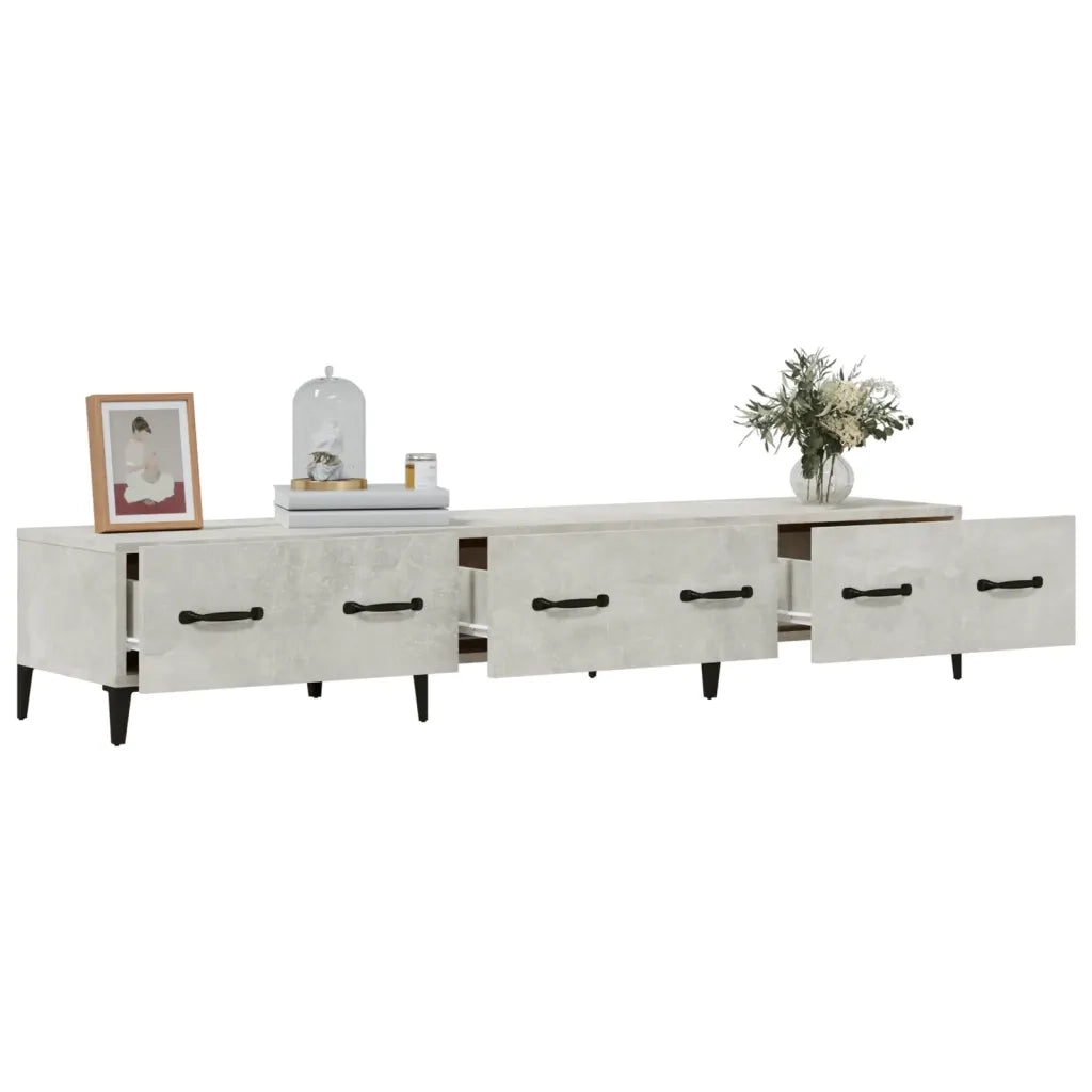 Mobile Porta TV Grigio Cemento 150x34,5x30 cm Legno Multistrato 812649