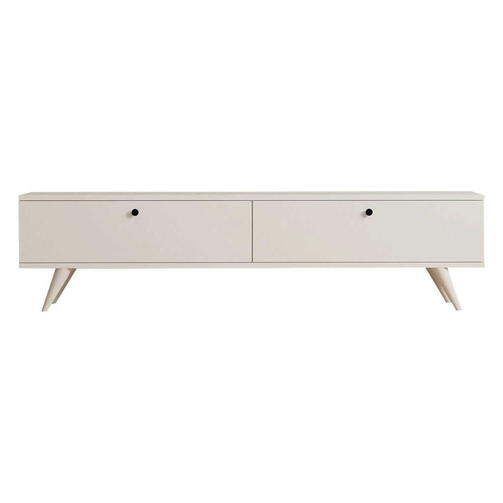 Atestino, Mobile Porta tv 2 Ante, 160x25x40h cm Bianco