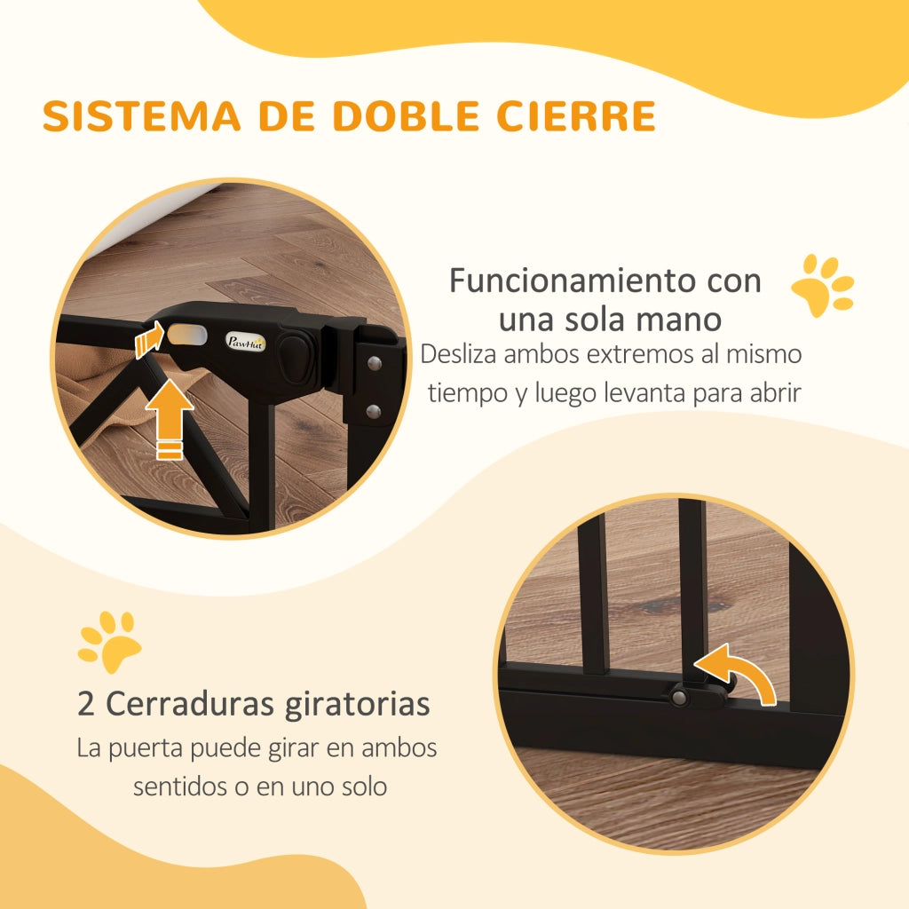 Barriera per Animali Domestici ¨C zephmum ¨C 74-100x76 cm Nero