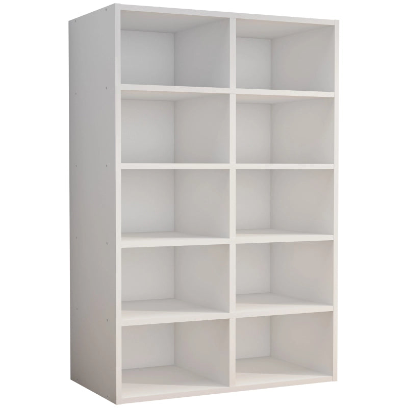 Legno Strong Scarpiera H84 L55 P30 cm Mobile Porta Scarpe Salvaspazio a Ripiani Stabile e Robusto Colore Bianco