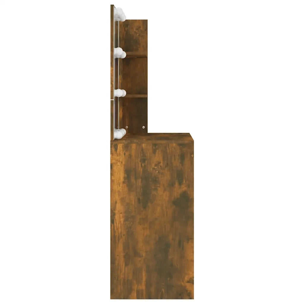 Toeletta con LED Rovere Fumo 74,5x40x141 cm 820481