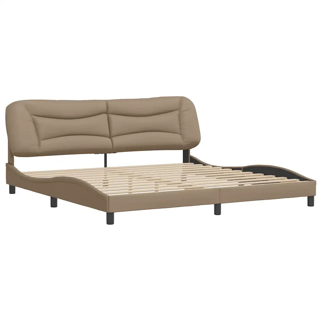 Giroletto senza Materasso Hvar Cappuccino 200x200 cm in Similpelle 3208027