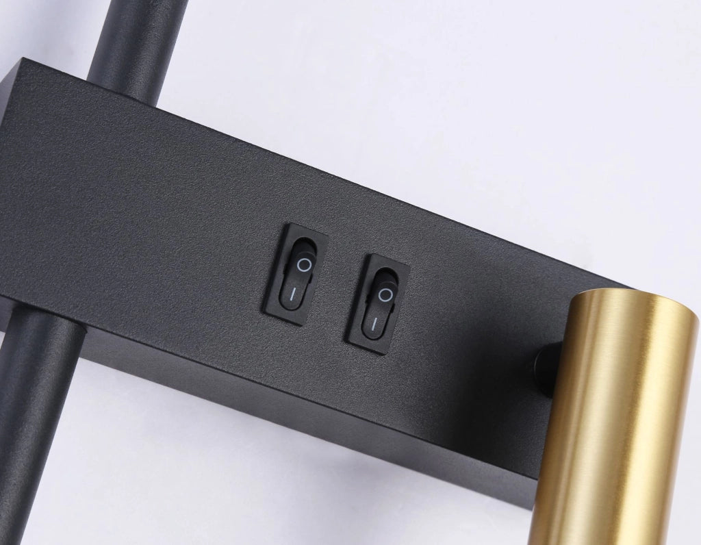 Lampada Da Parete APP1439-2-W Black Gold Left