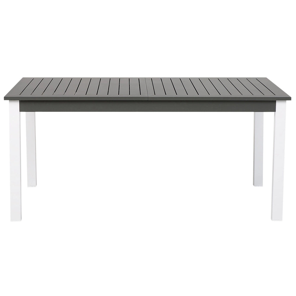 Tavolo da giardino Alluminio grigio 75 x 168 / 248 x 100 cm Piano allungabile Tavolo da pranzo per esterni