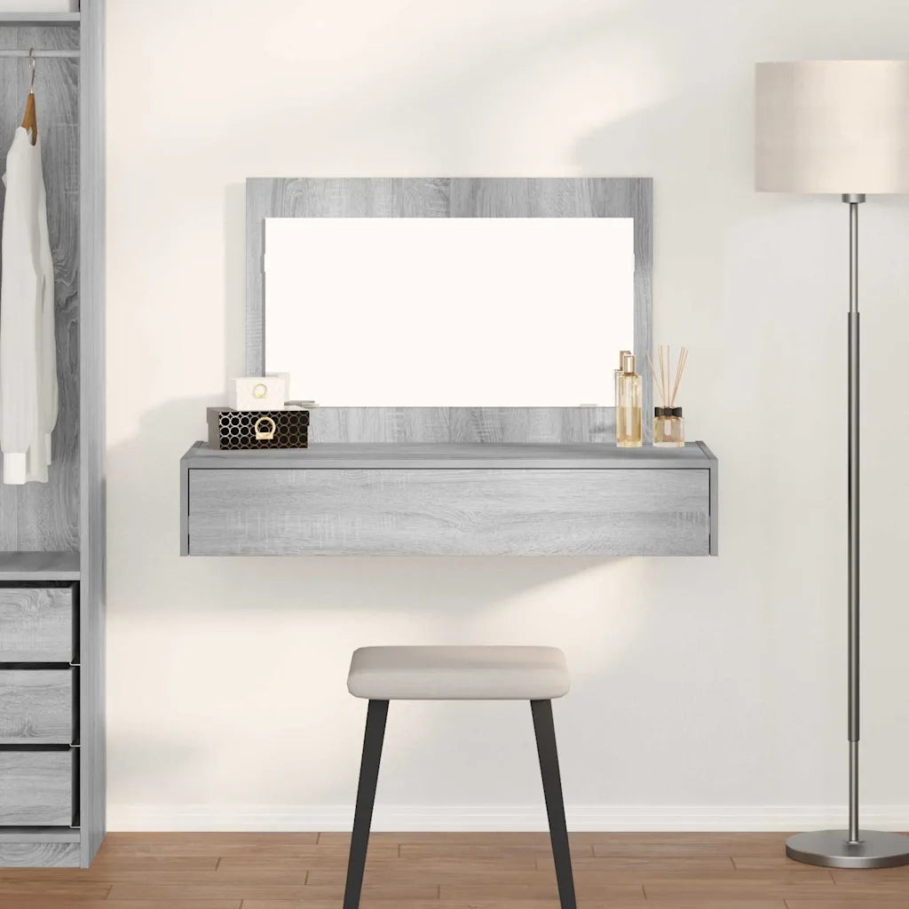 Toeletta | Tavolo da Trucco Grigio 100 x 40 x 70 cm Legno multistrato